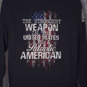Nine Line Apparel Mens Long Sleeve Shirt XL Black Patriotic American T-Shirt